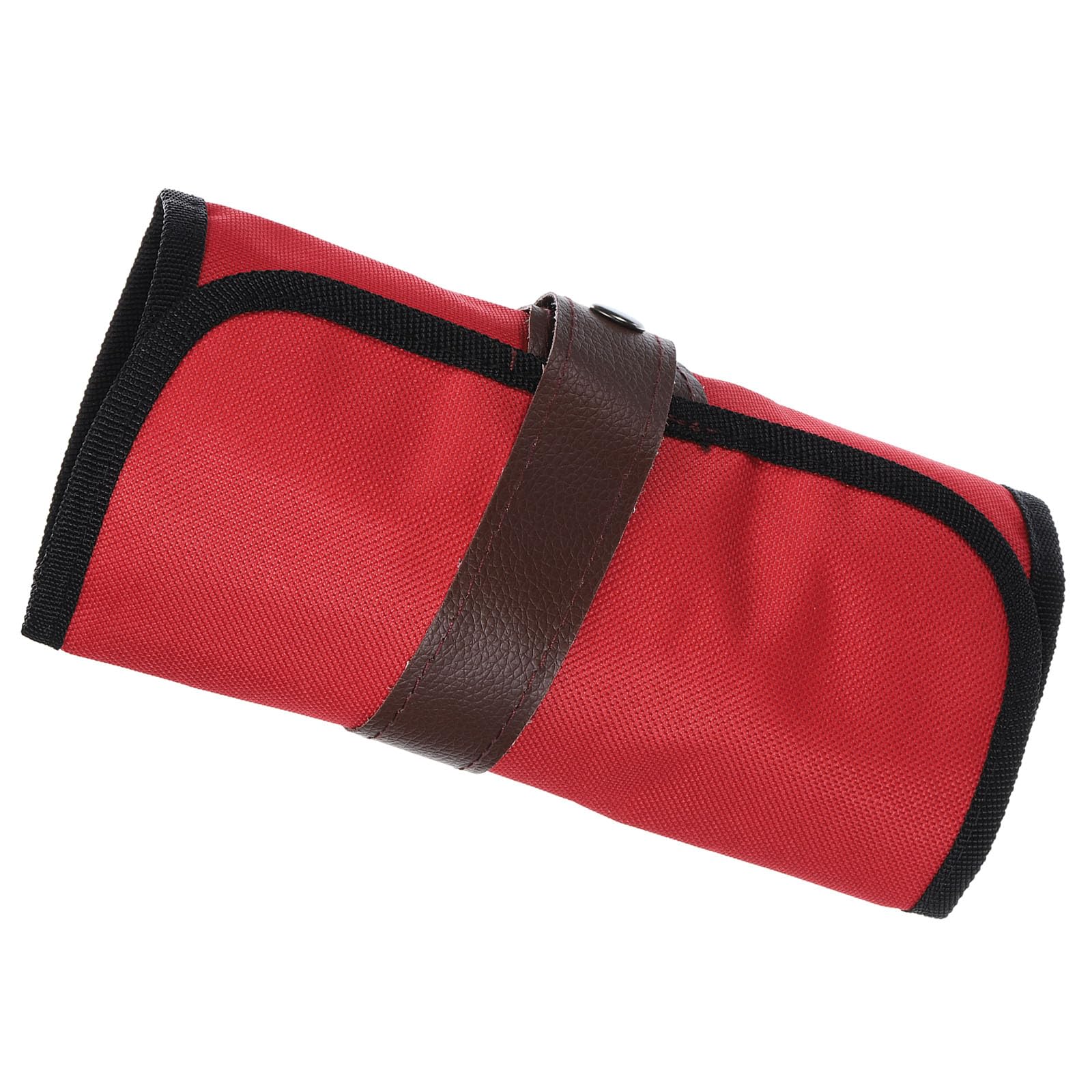 PATIKIL Handmade 24 Slots Roll Up Pencil Case, Oxford Cloth Pencil Wrap Pouch Pen Holder Organizer for Artist Drawing Coloring Sketching, Red