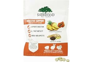 Digestive Support, Papaya by Sherwood Pet Health (100 Tablets - 60 Grams). Contains Natural Motility Herbs That Regulate The Digestive Tract, Improve The Gut microbiome and Stimulate The Appetite.