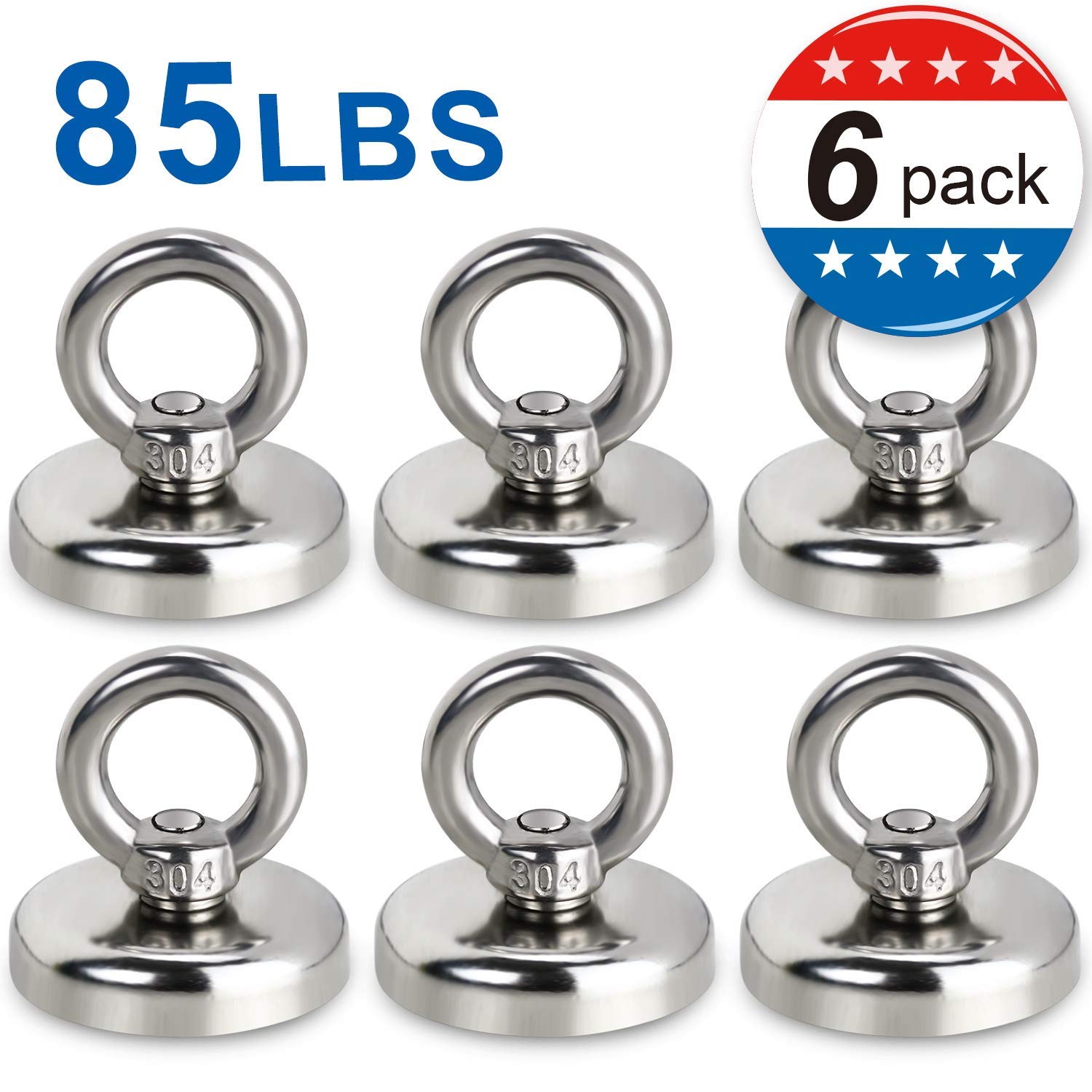 Rare Earth With Eyebolt 50 Permanent 8 Pack Neodymium