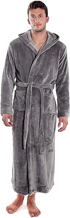 plush mens robe with hood