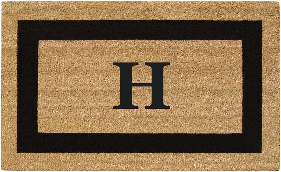 Nedia HomeMonogrammed H Superscraper Single Picture Frame, 20" x 36", Black