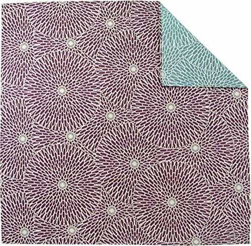 hurosiki Large 伊砂 Pattern Chrysanthemum Purple Sunshine 105 cm Shinpei