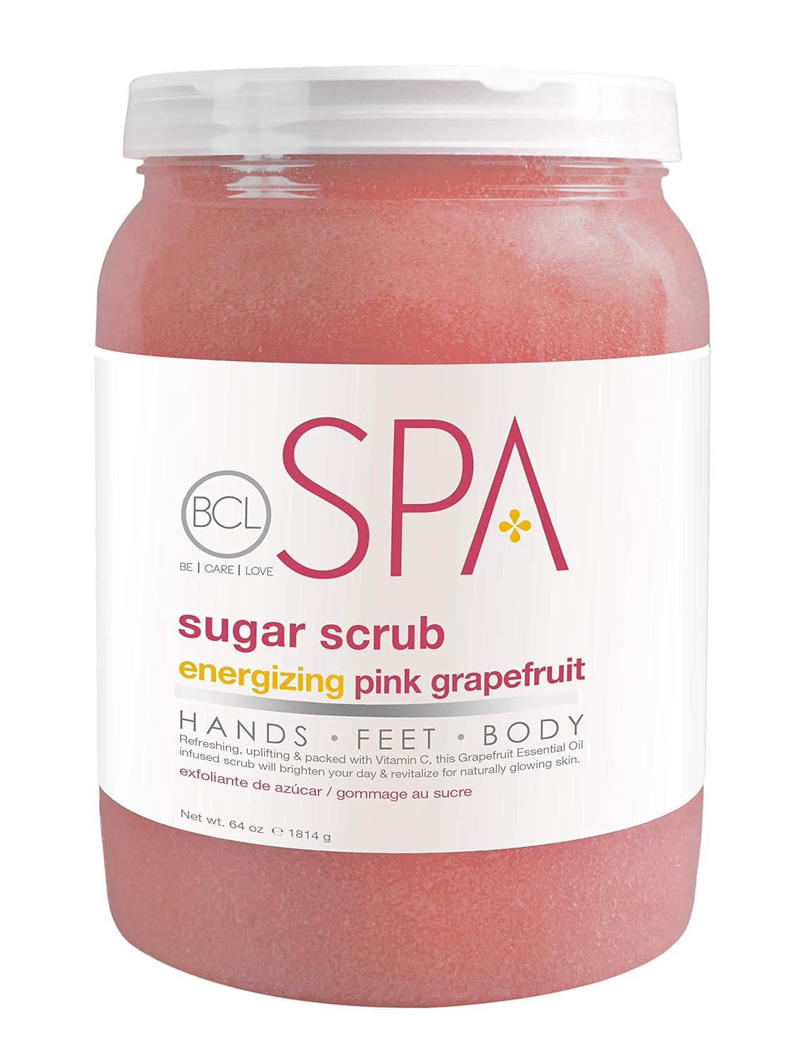 BCL SPA Sugar Scrub, Pink Grapefruit, 64 oz Premium Beauty