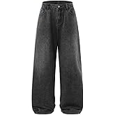 Aelfric Eden Wide Leg Jeans for Women Straight High Waisted Casual Loose Washed Y2K Baggy Boyfriend Jeans Denim Pants