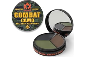 Arcturus 3-Color Camo Face Paint - Water & Sweat Resistant - Built-in Mirror for Easy Field Application