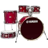 Yamaha Stage Custom Birch 5pc Drum Shell Pack With a 20" Kick Drum and 14&rdquo; Snare Drum in Cranberry Red For Students and Working Drummers (SBP0F50CR)