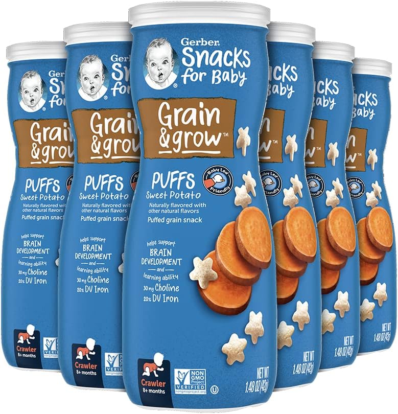 Gerber Baby Snacks Puffs, Sweet Potato, 1.48 Ounce (Pack of 6) Pricepulse