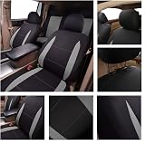 Flying Banner Car Seat Covers Full Set Airbag Compatible Black Grey view 6