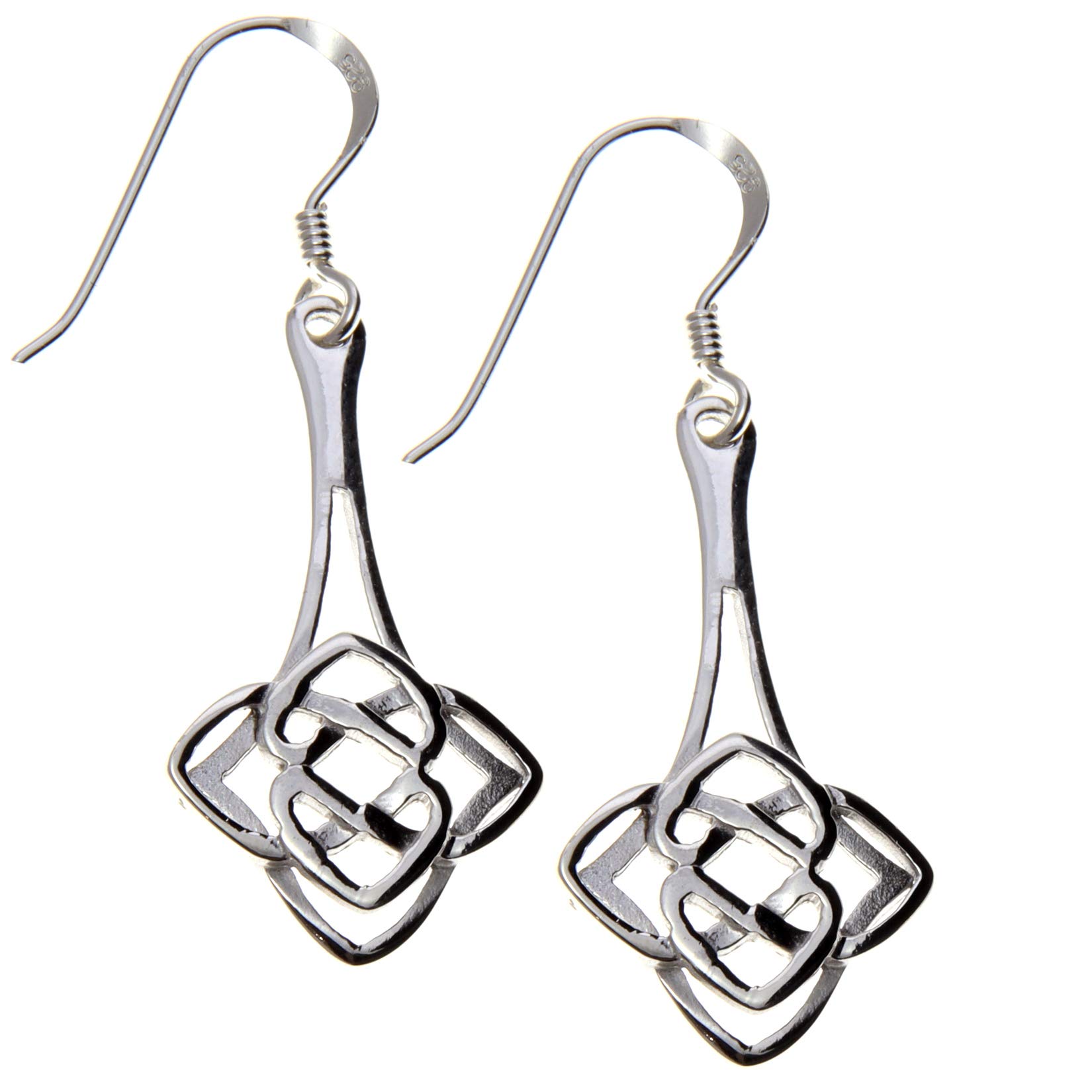 Alexander Castle 925 Sterling Silver Celtic Knot Earrings for Women - Hypoallergenic Drop Earrings with Jewellery Gift Box