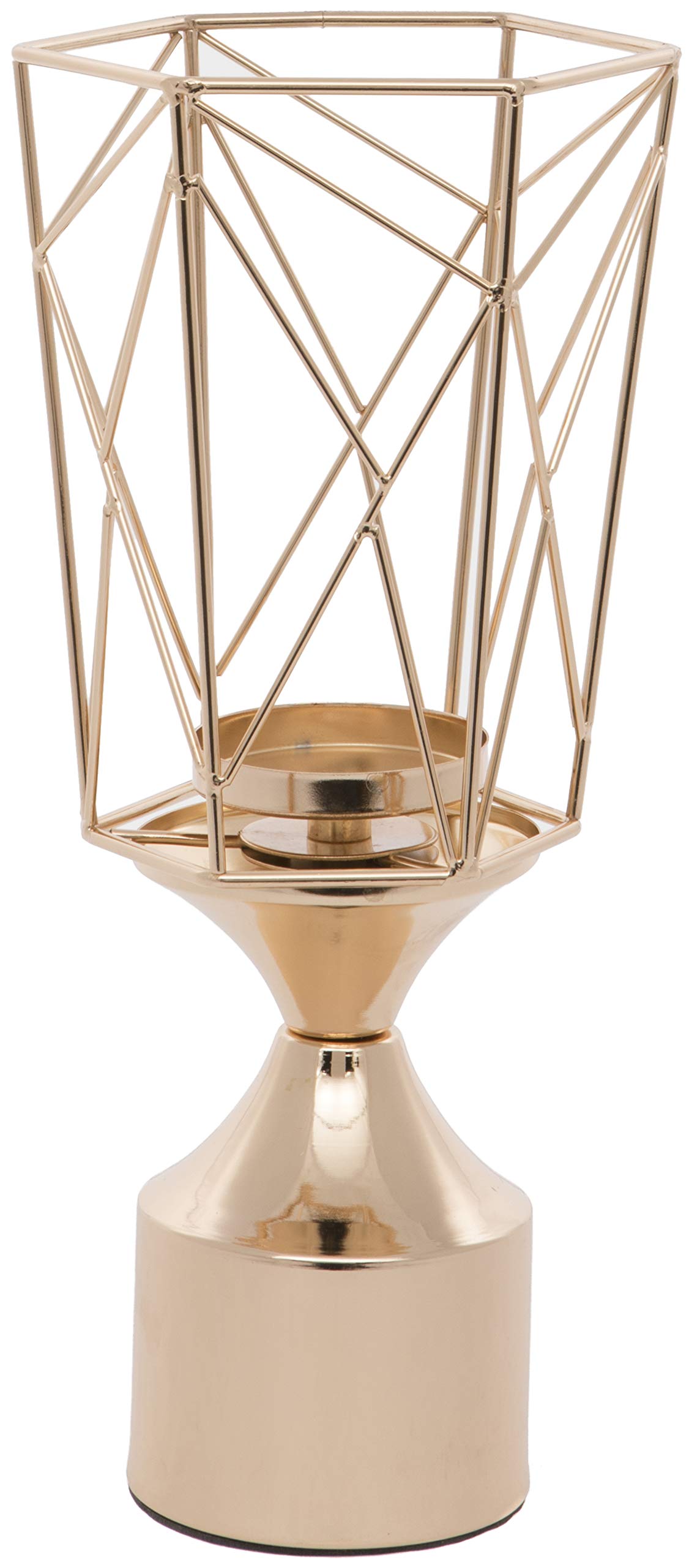 Gold Torch Design Tealight Candle Holder