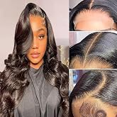 Aaliweya 5x5 HD Lace Closure Wigs Human Hair Body Wave 22 Inch for Women | Glueless Closure Wigs 180% Density Full n Thick,Pr