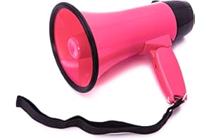 BEMLDY Portable Megaphone Bullhorn 20 Watt Power with Built-in Siren/Alarm-Adjustable Volume -Strap Powerful and Lightweight
