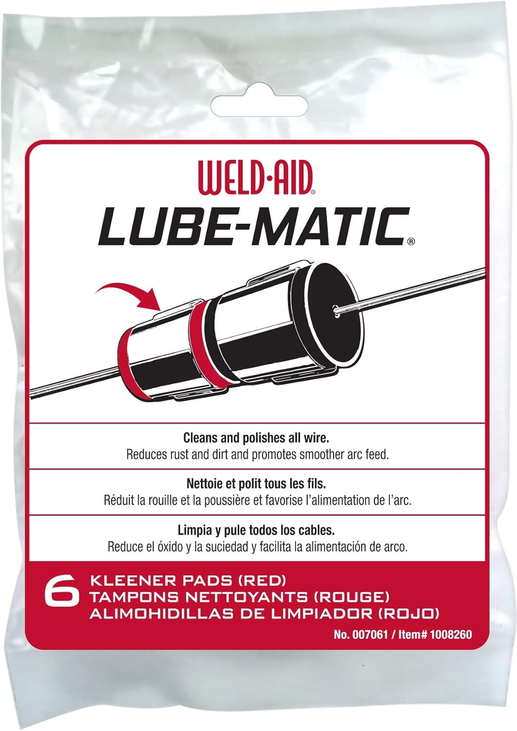 WeldAid LubeMatic Wire Kleener Pad, Red (Pack of 6) Amazon.ca Tools