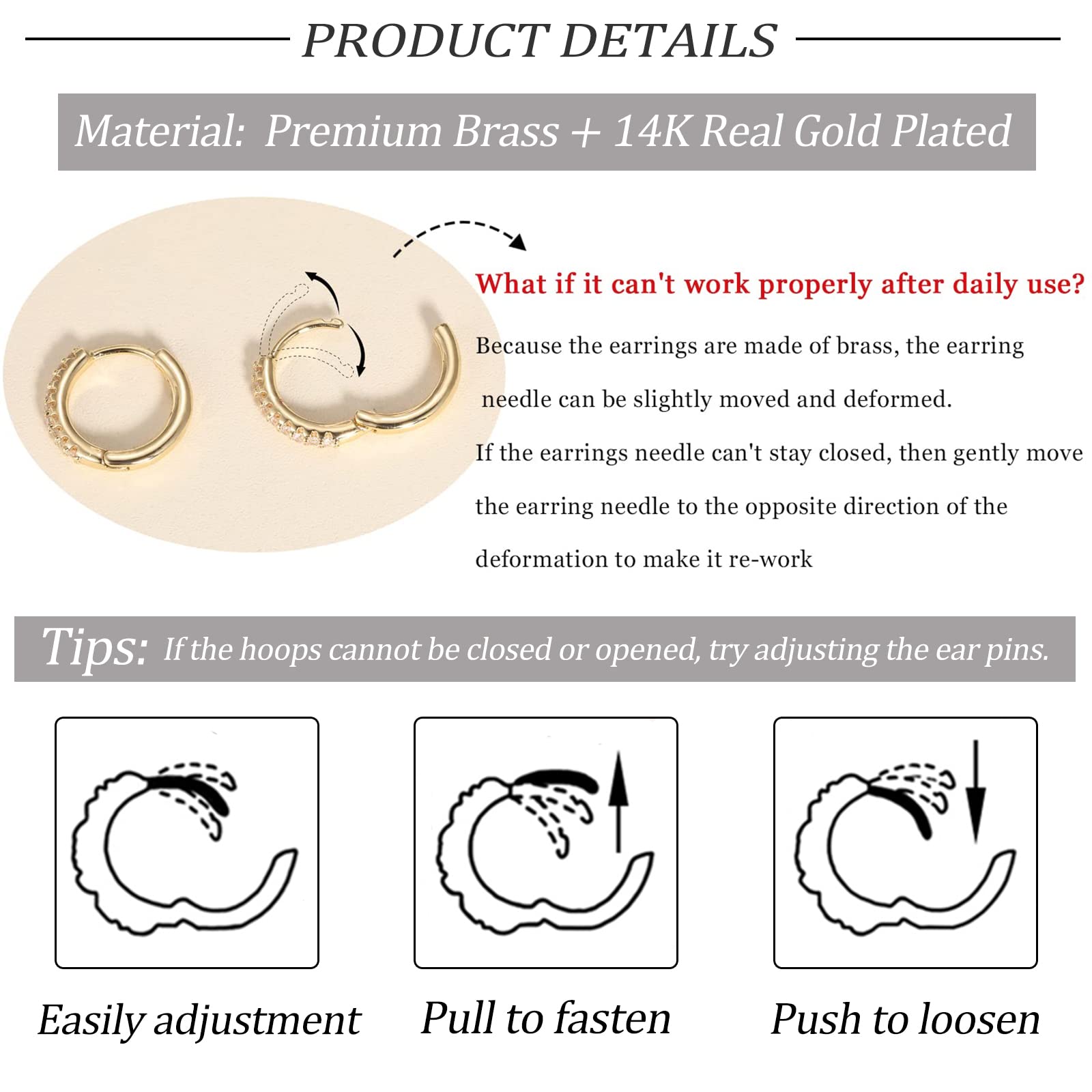 9 Pairs Small Gold Huggie Hoop Earrings for Women, 14K Gold Plated Lightweight Cartilage Earring Set, Hypoallergenic Gold Hoop Earrings for Gift