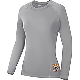 Runhit Thermal Shirts for Women Long Sleeve Compression Tops Fleece Lined Athletic Workout Soft Base Layer Cold Weather