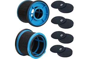 BOAAXOO Filters Kit Replacement Compatible with Bissell 4052, 4039, 4137 PowerClean FurGuard 280W & FurFinder 200W Cordless Vacuums- 2 Filters & 4 Pre-Filter Pads Set