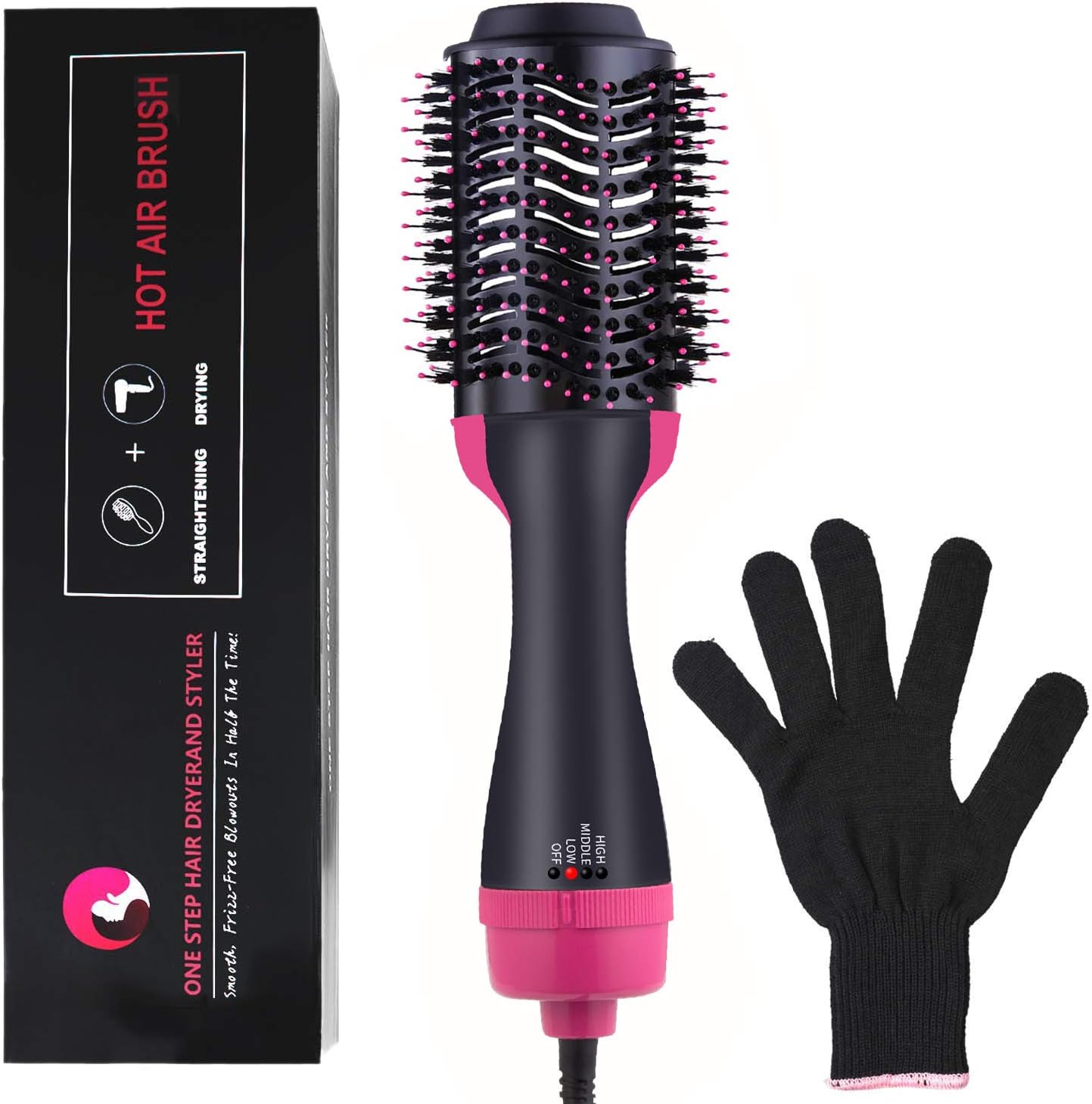 DORISILK Hot Air Brush, One Step Hair Dryer & Volumizer & Styler, 2 in