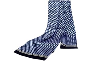 Lonxu Fashion Mens 100% Silk Long Scarf/Cravat Scarives Double Layer