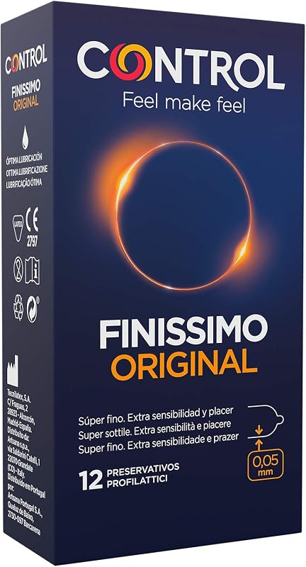 Finissimo Original Preservativos Súper Finos 0,05 mm de Látex Natural - 12 Preservativos