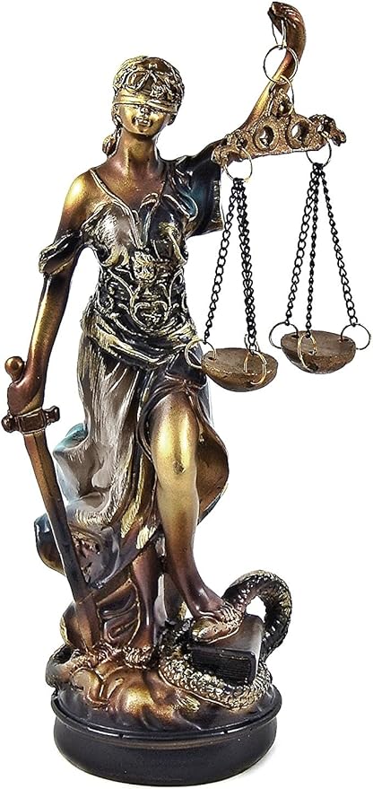 Lady justicia ciega escala de Justica bronce estatua 8 "Ley oficina abogado  regalo – magnífico: Amazon.es: Hogar