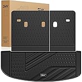 3W Kia Telluride Cargo Liner & Back Seat Cover for Kia Telluride 2020-2024 2025 (Not for Hybird), TPE All Weather Cargo Mat for Telluride Anti-Slip Heavy Duty Accessories, Black