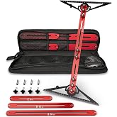 Stair Tread Template Tool, 10" to 67" Adjustable Aluminum Stair Tread Jig, Precision Angle Length Depth Measuring Gauge Tool for Floors Cabinets Woodworking Construction,Includes Storage Bag