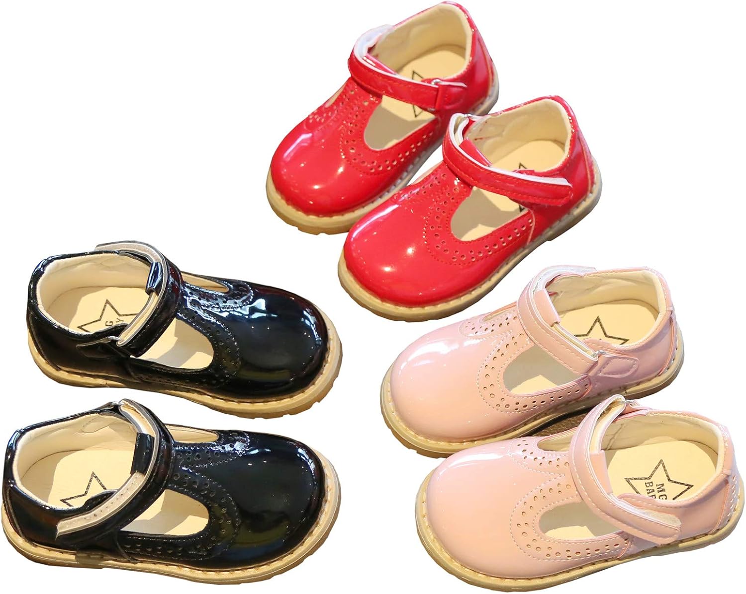 DADAWEN Girl's T-Strap School Uniform Dress Shoe Mary Jane Princess Flat: Shoes