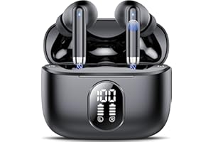 Wireless Earbuds, QXQ Bluetooth 5.3 Headphones in Ear 40H Playtime, Ear buds Deep Bass, Bluetooth Earbuds Built-in HD Mic, IPX7 Waterproof, Earphones Light Weight, Touch Control, Portable Design,USB-C