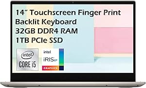 Dell 2021 Inspiron 14 5000 5406 2 in 1 Laptop 14” HD Touchscreen 11th Gen Intel 4-Core i5-1135G7 (Beat i7-10710U) 32GB RAM 1TB SSD Backlit Fingerprint Win10