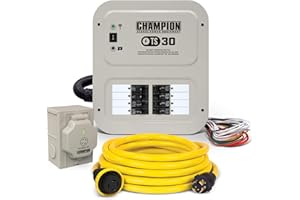 Champion Power Equipment 30-Amp Indoor-Rated Manual Transfer Switch with 25-Foot Generator Power Cord and Weather-Resistant Power Inlet Box
