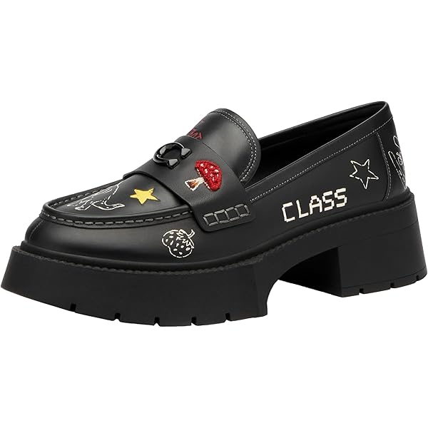 Amazon.com | Coach Leah Platform Loafer with Sketch Print