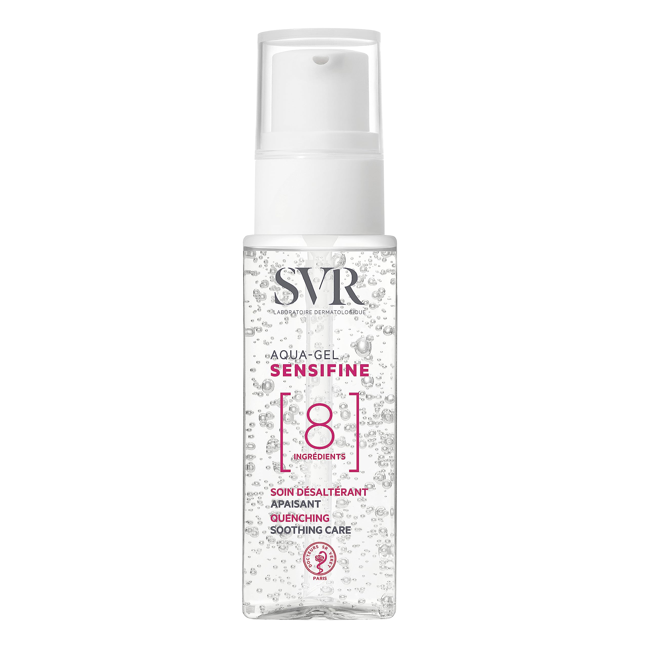 SVR SENSIFINE Cooling, 24h Hydrating Face Aqua-Gel for Hypoallergenic, Hypersensitive, Reactive Blanced-to-Normal Skin, 8-Ingredient Minimalist Formula, 40ml