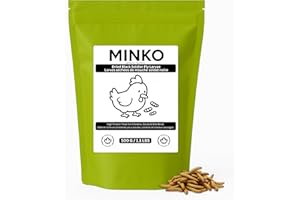 Canadian Black Soldier Fly Larvae 500 g (1.1 Lbs), High Protein Treats for Chickens, Ducks, Wild Birds, BSFL Snack for Poultr