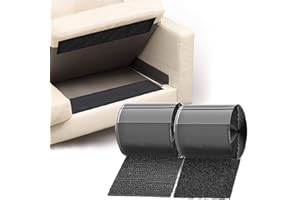 TEUVO 11cm(4.3") X 6M(19.7FT) Non Slip Couch Cushion Grips Holders Mattress Pads Strips Keep Mattress Bed Sheet Sofa Couch Cushion from Sliding Self Adhesive Hook and Loop Tape for Mattress Furniture