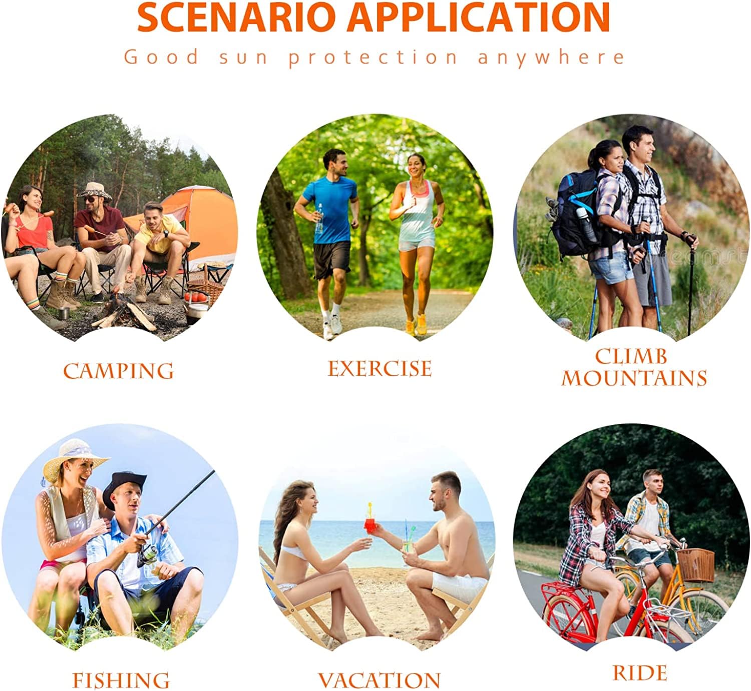 HEEHIPOO Mens Women Fishing Hat UPF 50+ Wide Brim Sun Hat with Face Cover & Neck Flap Light Gray