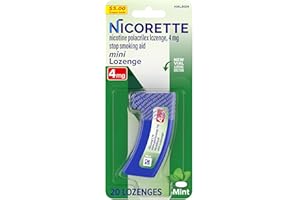 Nicorette 4 mg Mini Nicotine Lozenges to Quit Smoking - Mint Flavored Stop Smoking Aid, 20 Count