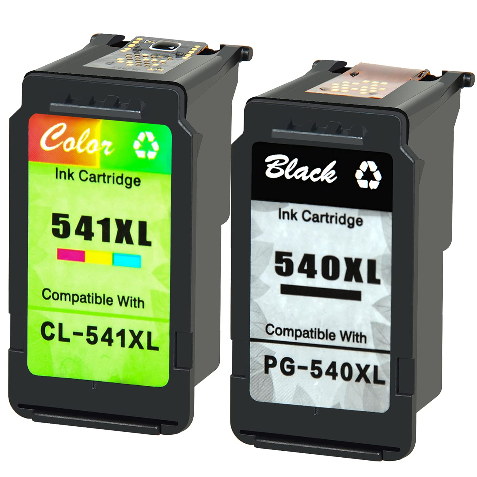 NineLeaf PG-540XL 540XL CL-541XL 541XL Remanufactured Ink Cartridge Compatible with MG2120 MG2220 MG3120 MG3122 MG3220 MG3222 MG3520 MG3522 (2 Pack, 1 Black and 1 Colour)