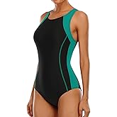 beautyin Women's One Piece Athletic Racerback Swimsuit Slimming Bathing Suit