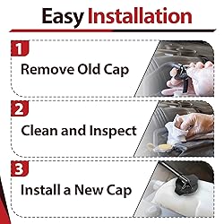 2-Pack 16405-0P100 Coolant Overflow Reservoir Cap