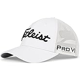 Titleist Tour Performance Mesh Golf Hat, White/Black