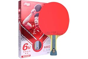 AMIRDE Double Happiness DHS Ping Pong Paddles Professional Table Tennis Racket with Carrying Case - ITTF Approved Rubber for Tournament Play