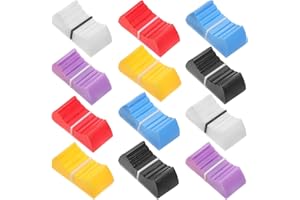 Beaupretty 24pcs Potentiometer Slider Caps for Console Fader Replacement Plastic Mixer Volume Control Knobs