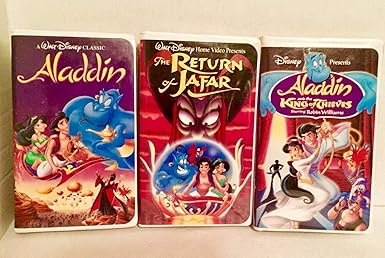 Amazon Com Aladdin 2 3 Collection Vhs Scott Weinger Robin Williams John Rhys Davies Jonathan Freeman Dan Castellaneta Val Bettin Jim Cummings Gilbert Gottfried Linda Larkin Jerry Orbach Frank Welker Jeff Bennett Alan