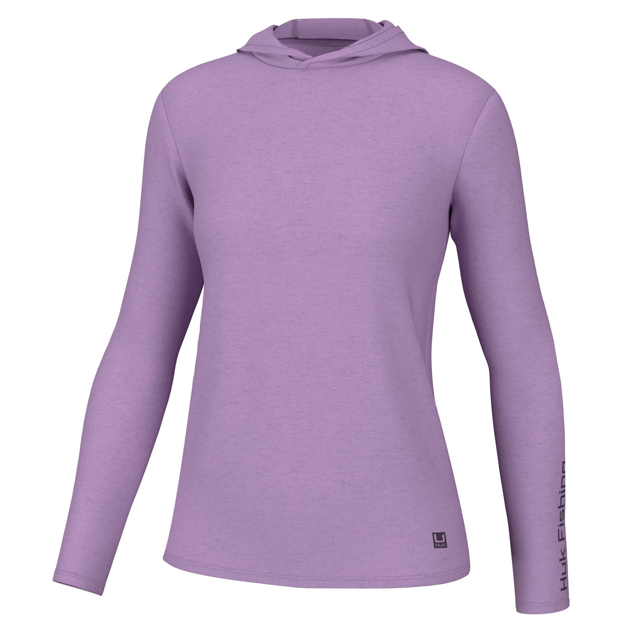 HUK Women’s Standard Waypoint Hoodie, Performance Long-Sleeve Shirt, Sheer Lilac