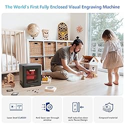 Laser Engraver, WAINLUX K8 5W Enclosed Visual Mini