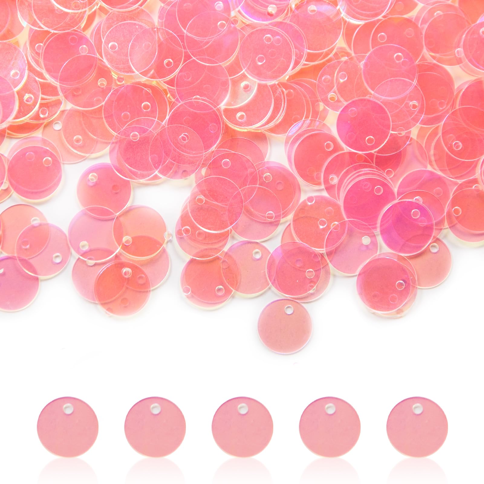 2800 Pcs Flat Round Loose Sequins,10 mm Large