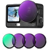 K&amp;F CONCEPT Snap On CPL ND Filter Kit Compatible with DJI Osmo Action 6 | 4 Pack CPL ND8 ND16 ND32 Neutral Density Polarizing Action 6 Filter Camera Accessories, Multicoated HD Optical Glass, FD141