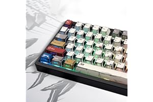 137 Versatile Shine Through PBT Keycaps, No Tear & Never Fades Over Years, Vibrant Keycaps for Mechanical Keyboard (Typing,Ga