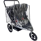 SASHA'S Rain Cover for BOB Gear Duallie Double Jogging Strollers, Zipper Access, Maximum Coverage, Weather Shield (Jogger not