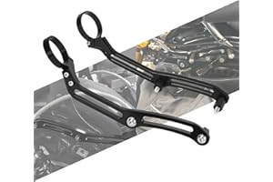 HCmotorku Remote Reservoir Shock Bracket Mount Clamps Fit for Harley Touring Street Glide Electra Glide Road King Ultra Limit